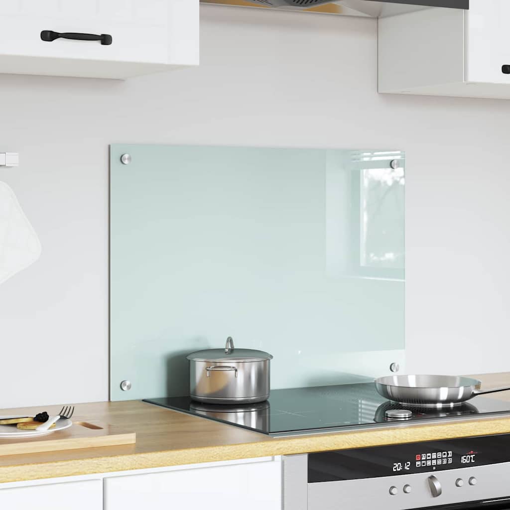 vidaXL Kitchen Backsplash Milk 70 x 50 cm Tempered Glass 3