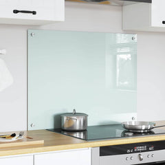 vidaXL Kitchen Backsplash Milk 80 x 60 cm Tempered Glass 3