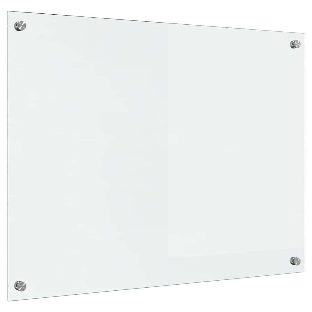 vidaXL Kitchen Backsplash Transparent 80 x 60 cm Tempered Glass 2