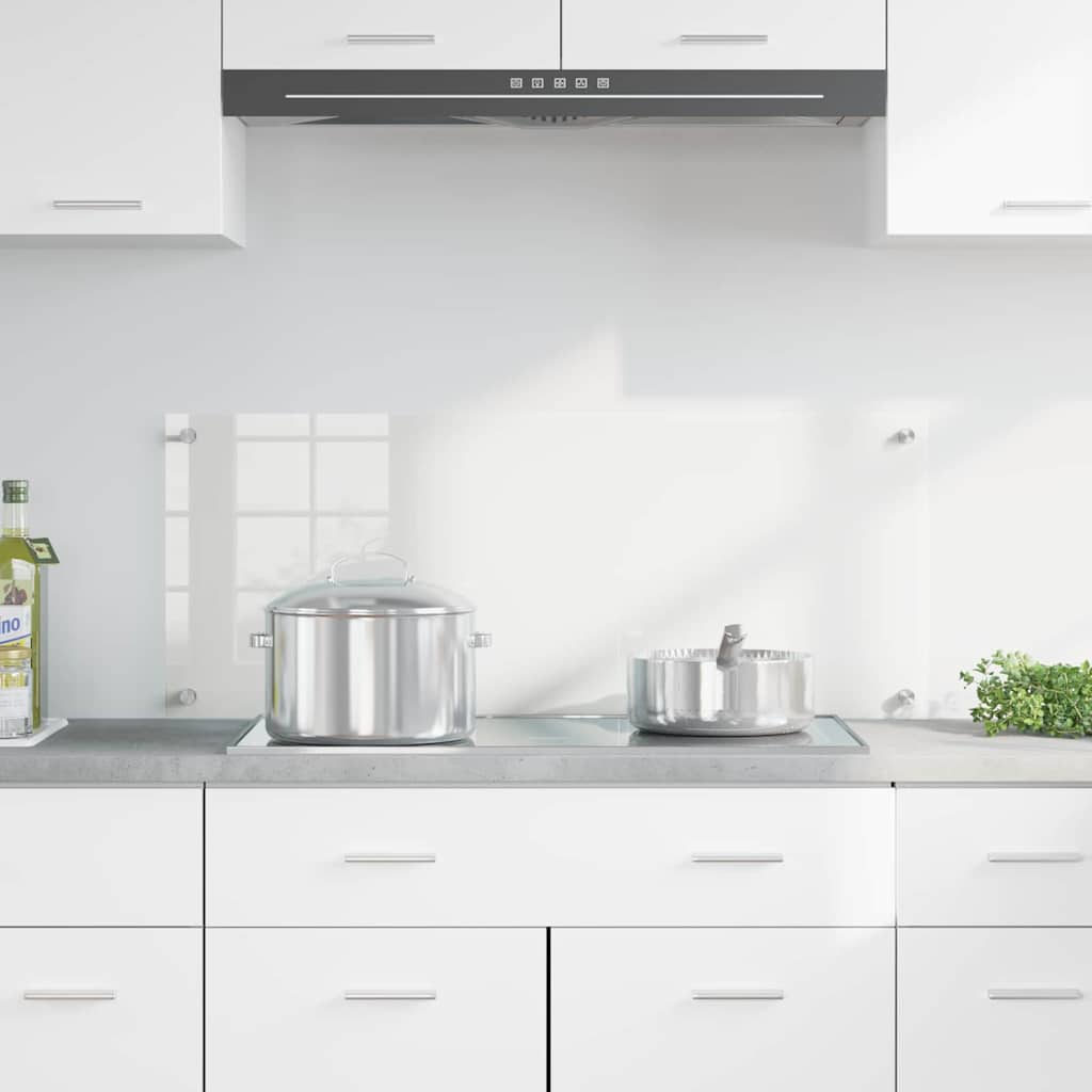 vidaXL Kitchen Backsplash Transparent 100 x 40 cm Tempered Glass 3