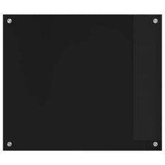 vidaXL Kitchen Backsplash Black 70 x 60 cm Tempered Glass 4