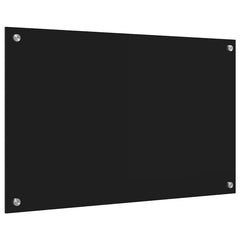 vidaXL Kitchen Backsplash Black 80 x 50 cm Tempered Glass 6
