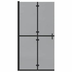 Walk-In Shower Wall Folding Black 70 x 6.5 x 190 cm Black frame/dark Transparent Glass 100 x 190 cm