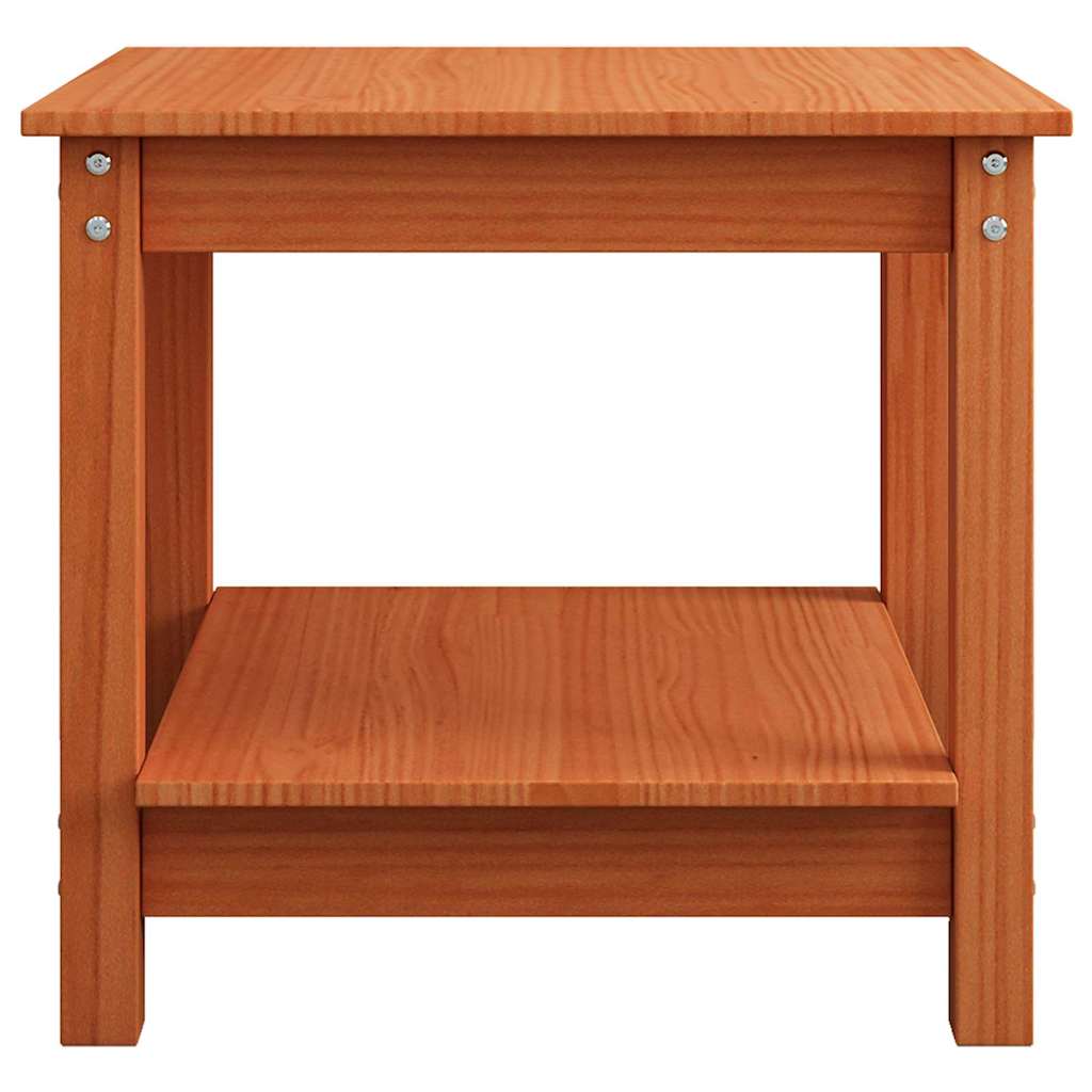 vidaXL Coffee Table Wax brown 50 x 50 x 45 cm Solid pine wood 5