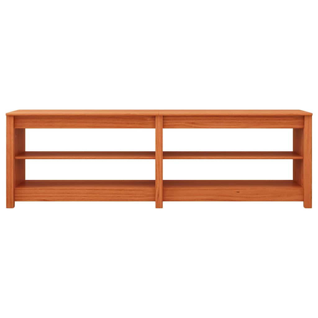 vidaXL Shoe Bench 160 x 36.5 x 50 cm Wax Brown 4
