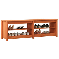 vidaXL Shoe Bench 160 x 36.5 x 50 cm Wax Brown 3