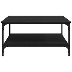 vidaXL Coffee Table Black oak 80 x 80 x 40 cm Engineered Wood 6