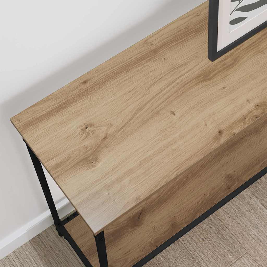 vidaXL Console Table Artisan oak 101 x 30.5 x 75 cm Engineered wood 4