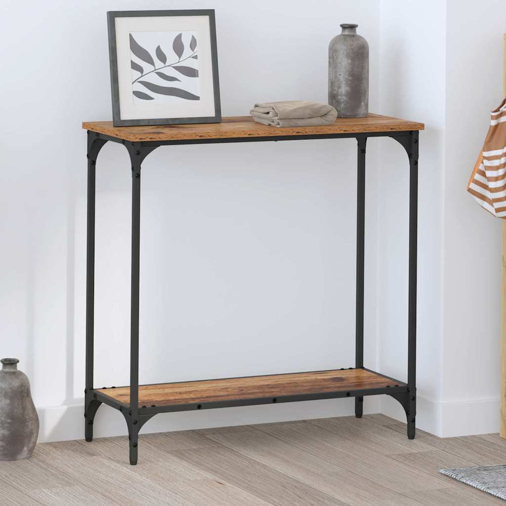 vidaXL Console Table Old wood 75 x 30.5 x 75 cm Engineered wood 1