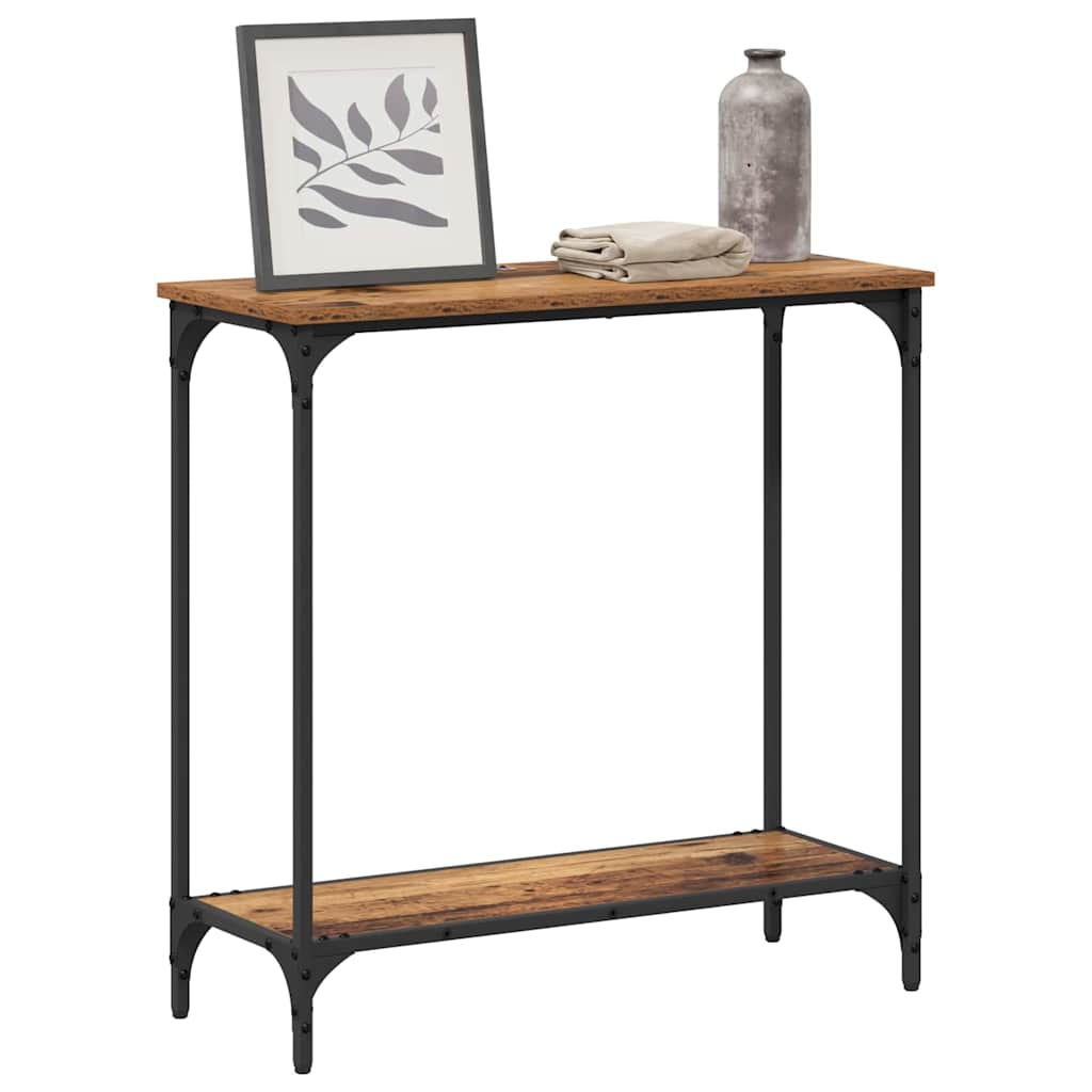 vidaXL Console Table Old wood 75 x 30.5 x 75 cm Engineered wood 3