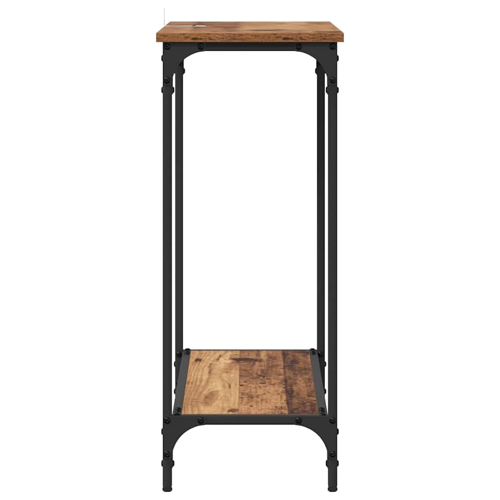 vidaXL Console Table Old wood 75 x 30.5 x 75 cm Engineered wood 6