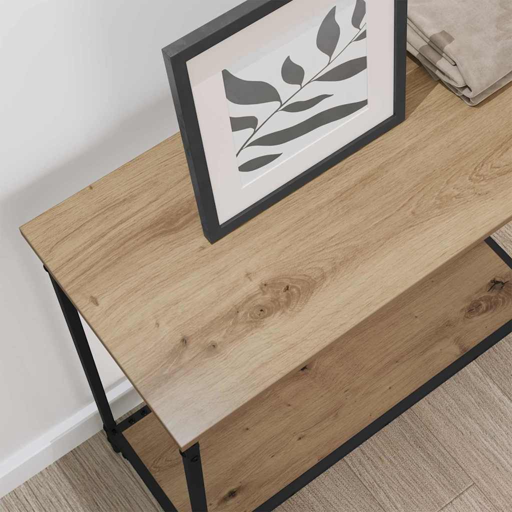vidaXL Console Table Artisan oak 75 x 30.5 x 75 cm Engineered wood 4