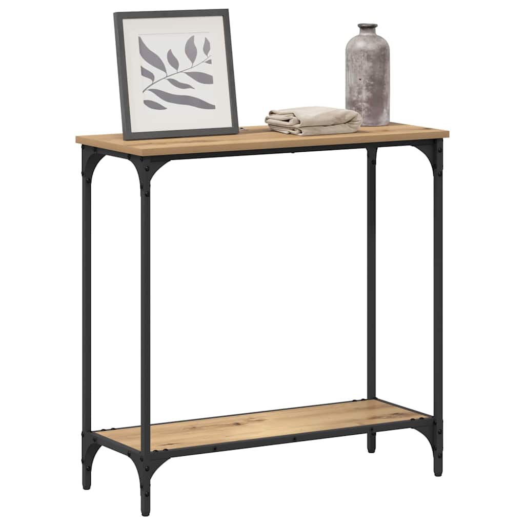 vidaXL Console Table Artisan oak 75 x 30.5 x 75 cm Engineered wood 3