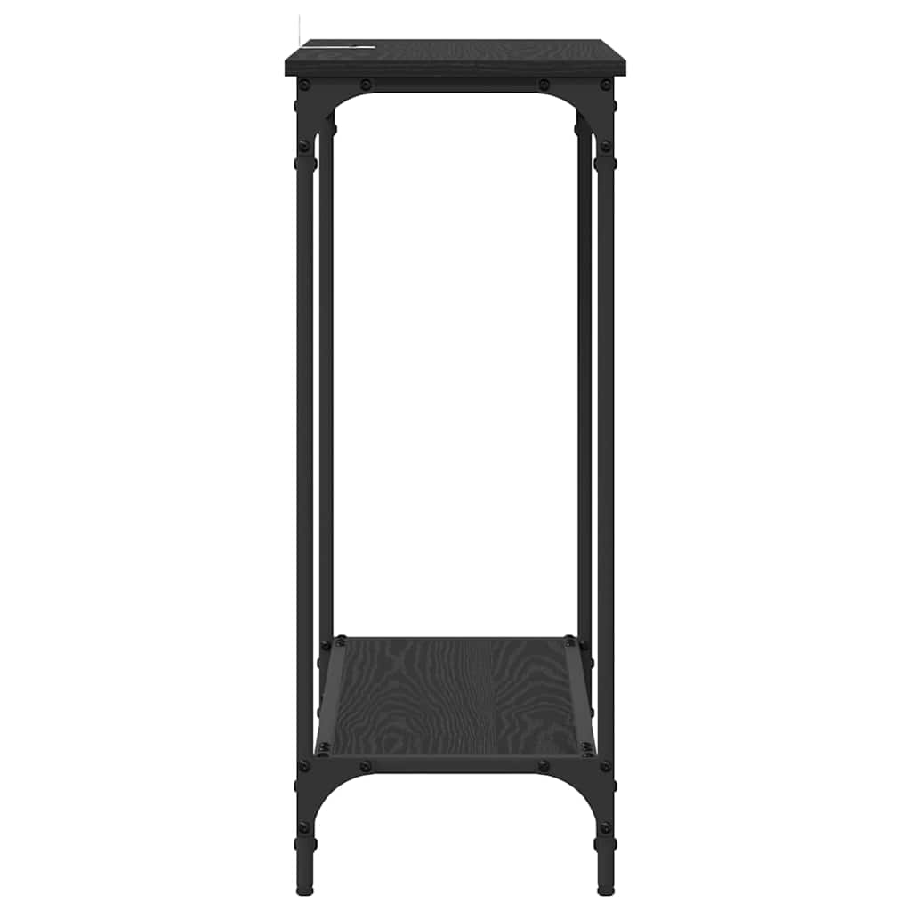 vidaXL Console Table Black oak 75 x 30.5 x 75 cm Engineered wood 6
