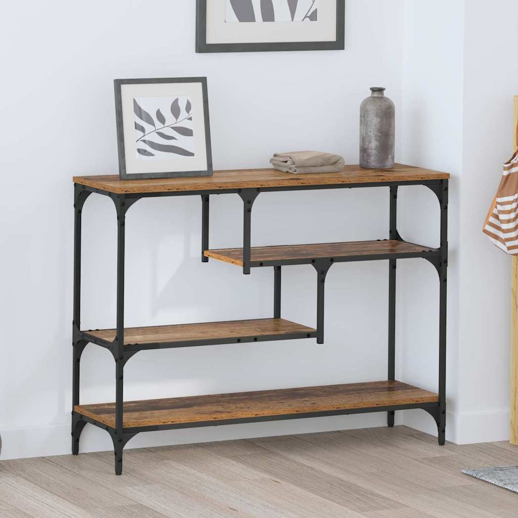vidaXL Console Table Old Wood 100 x 30 x 75 cm Engineered wood 1