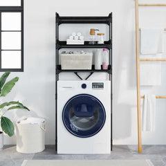 vidaXL Washing Machine Shelf with Shelf Black 0ak 67 x 25 x 163 cm 4