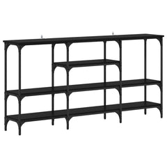 Console Table 160 x 29 x 80 cm Engineered wood Black oak