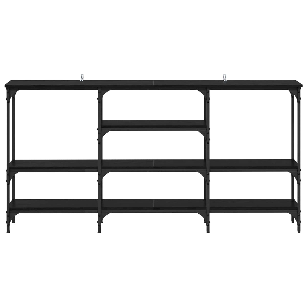 Console Table 160 x 29 x 80 cm Engineered wood Black oak