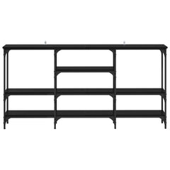 Console Table 160 x 29 x 80 cm Engineered wood Black oak
