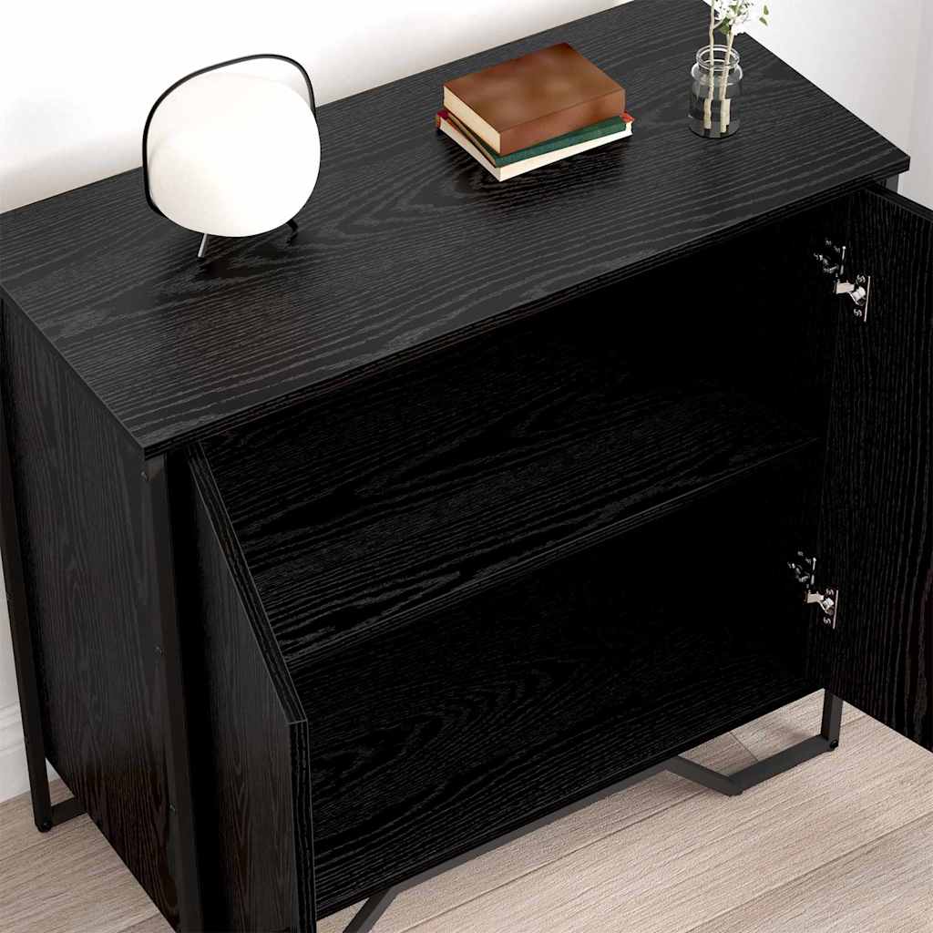 vidaXL Sideboard Black Oak 78 x 35 x 74.5 cm 4