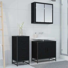 vidaXL Sideboard Black Oak 35.5 x 35 x76 cm 4