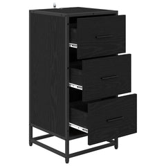vidaXL Sideboard Black Oak 35.5 x 35 x76 cm 5