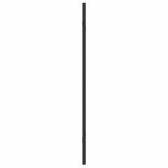 Bath Shower Screen Black 130 x 138 cm Tempered Glass Dark transparent