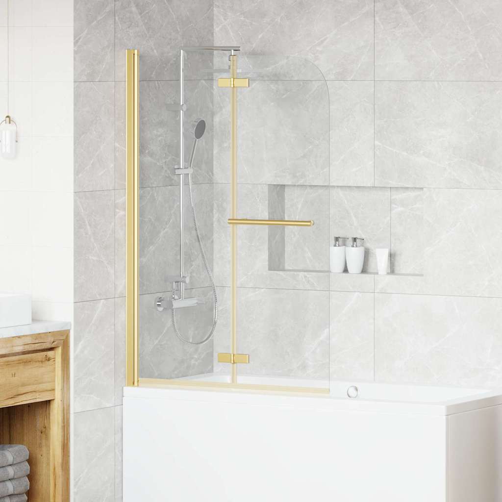 Shower Enclosure Transparent Gold 95 x 140 cm
