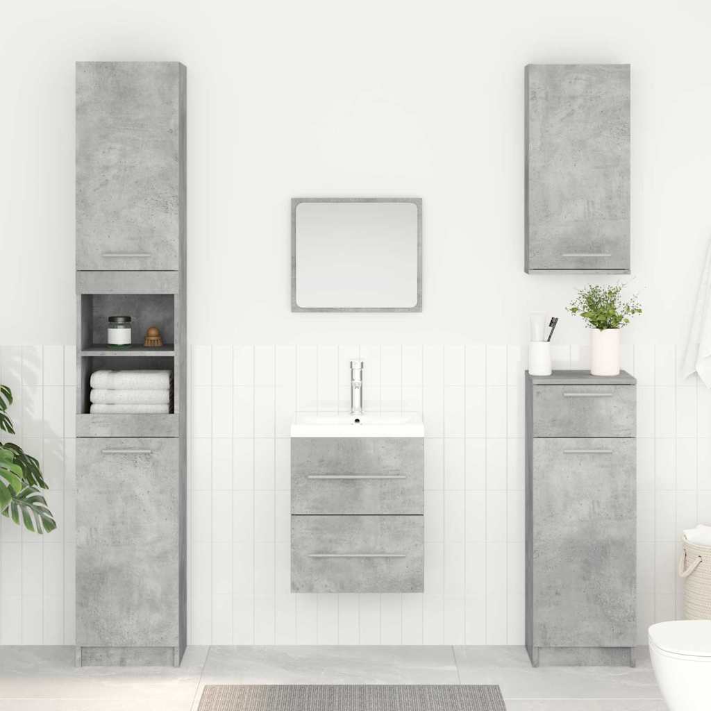 vidaXL Sink cabinet Concrete Grey 38.5 x 41 x 48 cm Engineered Wood 1