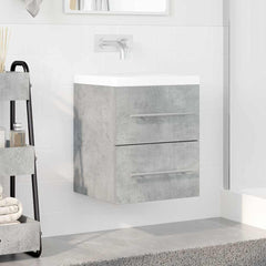 vidaXL Sink cabinet Concrete Grey 38.5 x 41 x 48 cm Engineered Wood 4