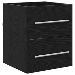 vidaXL Sink cabinet Black Oak 38.5 x 41 x 48 cm Engineered Wood 2