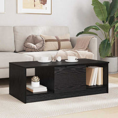 vidaXL Coffee Table Black Oak 102 x 50 x 36cm Engineered Wood 4