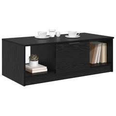 vidaXL Coffee Table Black Oak 102 x 50 x 36cm Engineered Wood 3