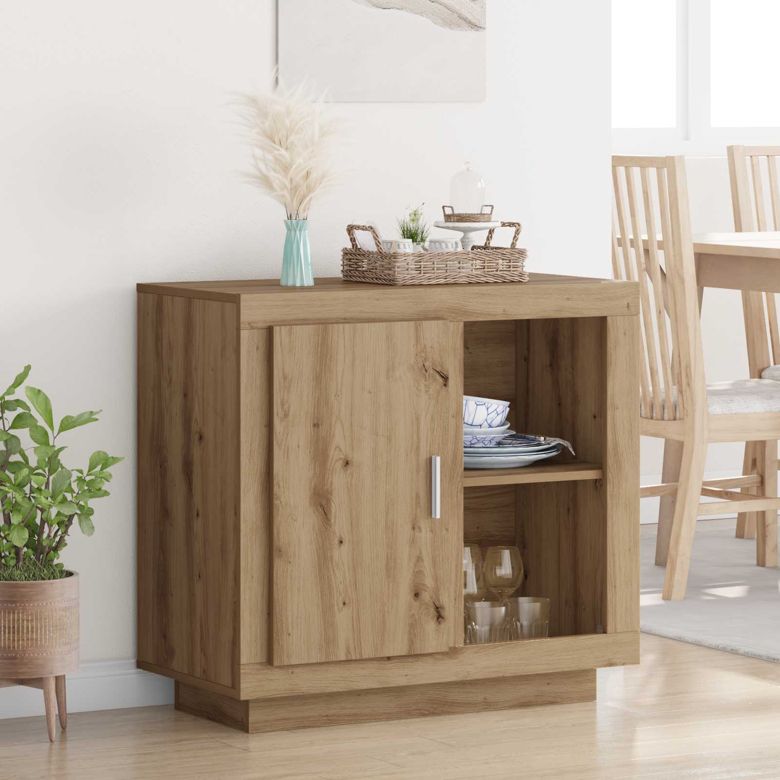 vidaXL Sideboard Artisan Oak 80 x 40 x 75 cm Engineered Wood 1