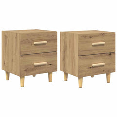 vidaXL Bed Cabinet 2 pcs Artisan Oak 40 x 35 x 47.5cm Engineered Wood 2