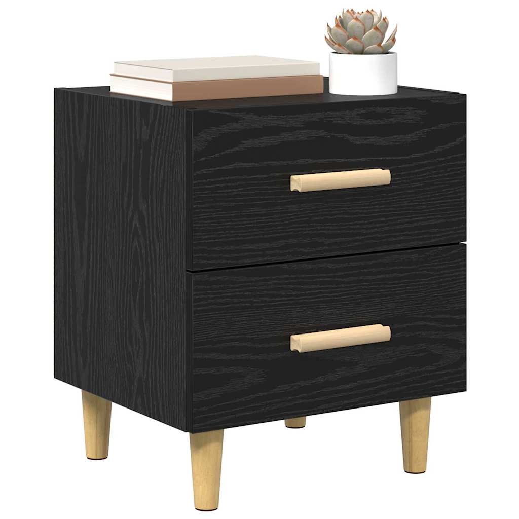 vidaXL Bed Cabinet Black Oak 40 x 35 x 47.5cm Engineered Wood 3