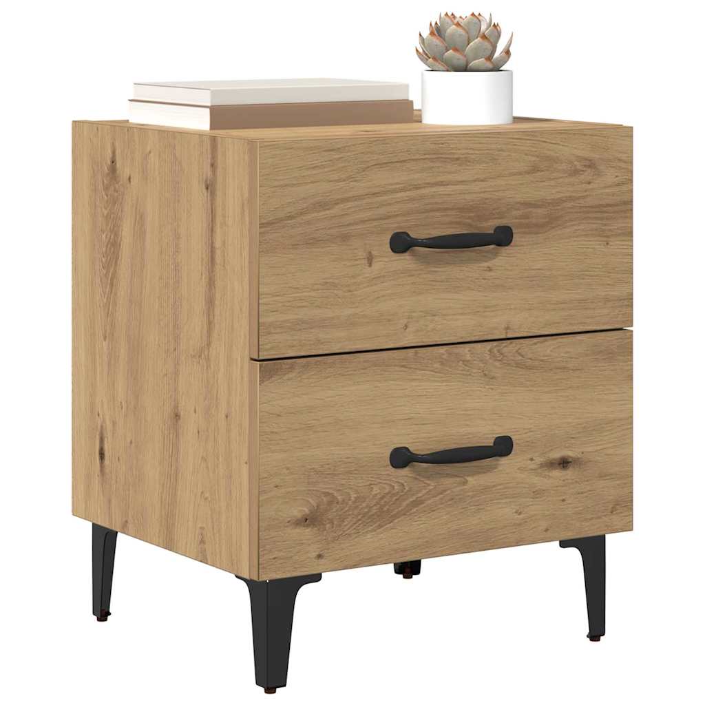 vidaXL Bed Cabinet Artisan Oak 40 x 35 x 47.5 cm Engineered Wood 3