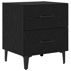 vidaXL Bed Cabinet Black Oak 40 x 35 x 47.5 cm Engineered Wood 2