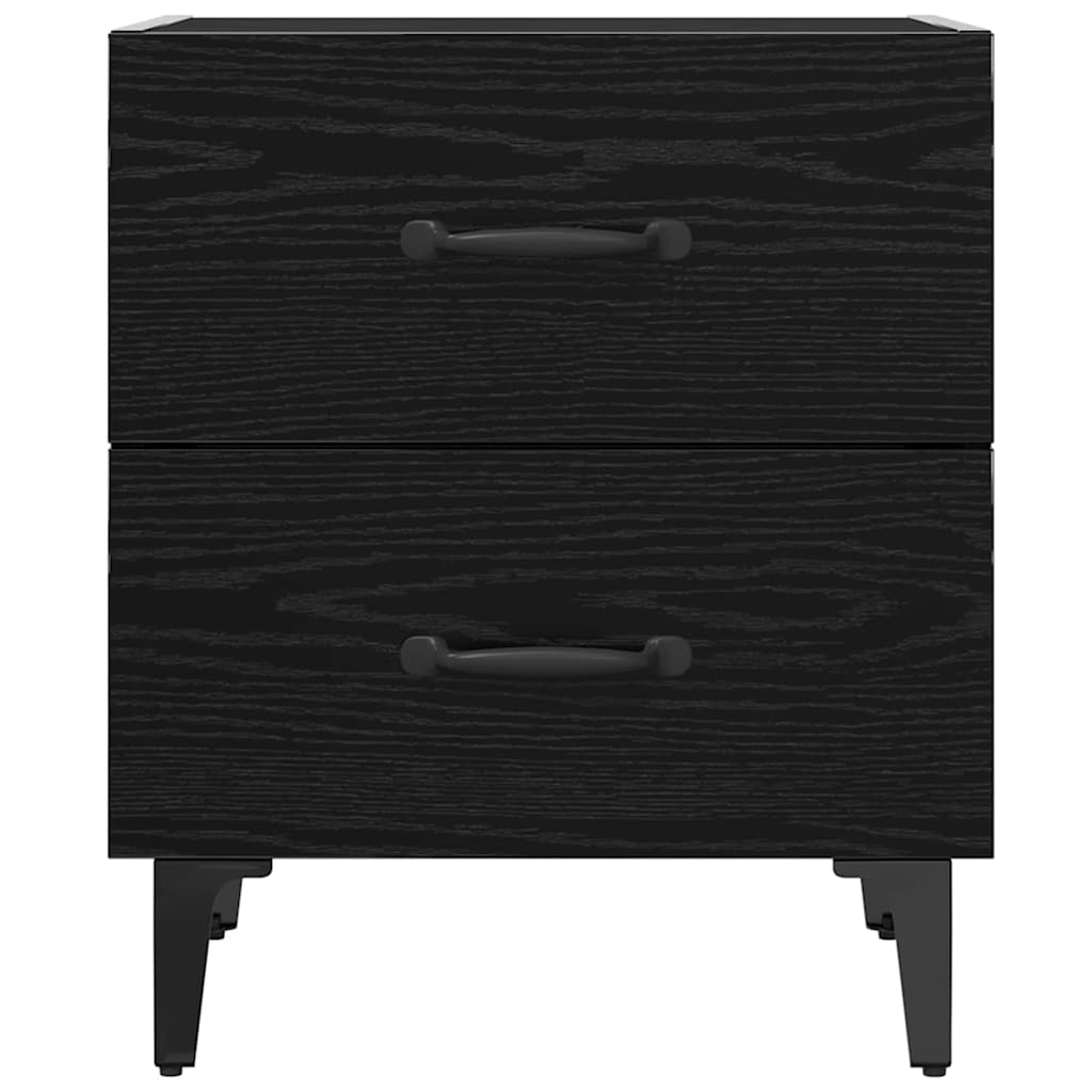 vidaXL Bed Cabinet Black Oak 40 x 35 x 47.5 cm Engineered Wood 6