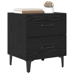 vidaXL Bed Cabinet Black Oak 40 x 35 x 47.5 cm Engineered Wood 3