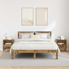 vidaXL Bedside Cabinet 2 pcs Old Wood 40 x 35 x 47.5 cm 4