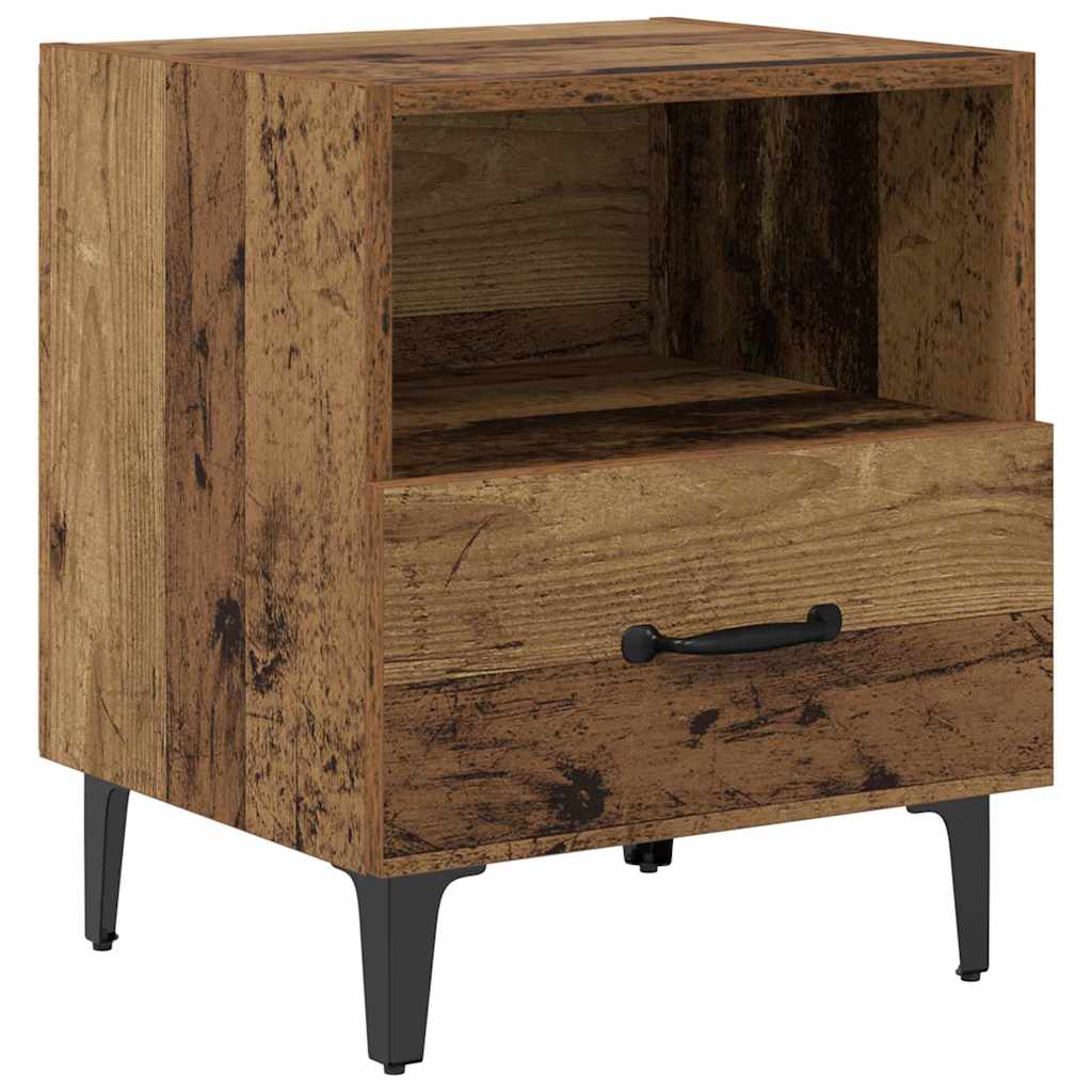 vidaXL Bedside Cabinet 2 pcs Old Wood 40 x 35 x 47.5 cm 6