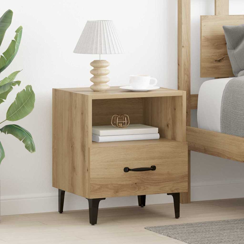 vidaXL Bedside Cabinet Artisan Oak 40 x 35 x 47.5 cm Engineered Wood 1