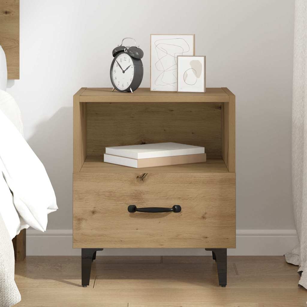 vidaXL Bedside Cabinet Artisan Oak 40 x 35 x 47.5 cm Engineered Wood 4