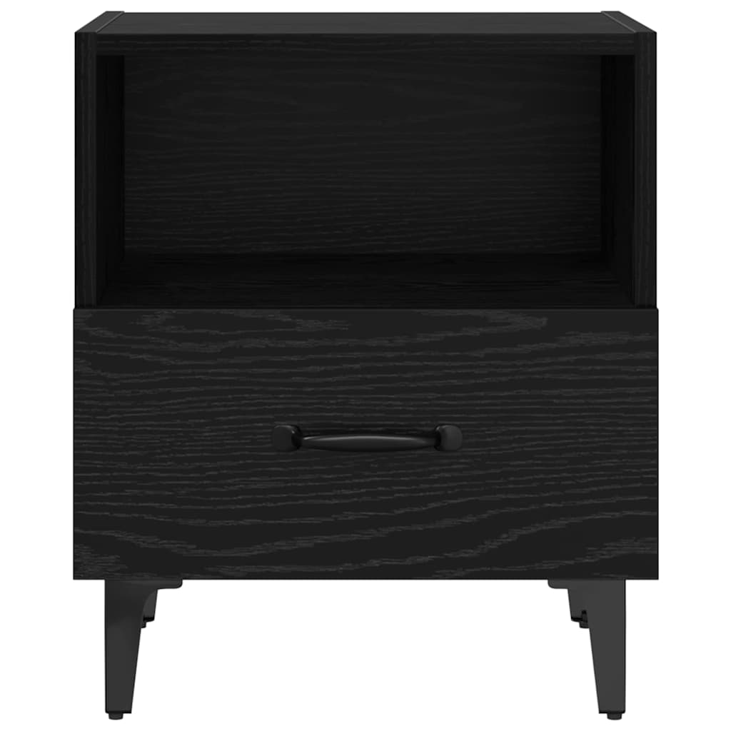 vidaXL Bedside Cabinet Black Oak 40 x 35 x 47.5 cm Engineered Wood 6