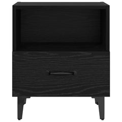 vidaXL Bedside Cabinet Black Oak 40 x 35 x 47.5 cm Engineered Wood 6