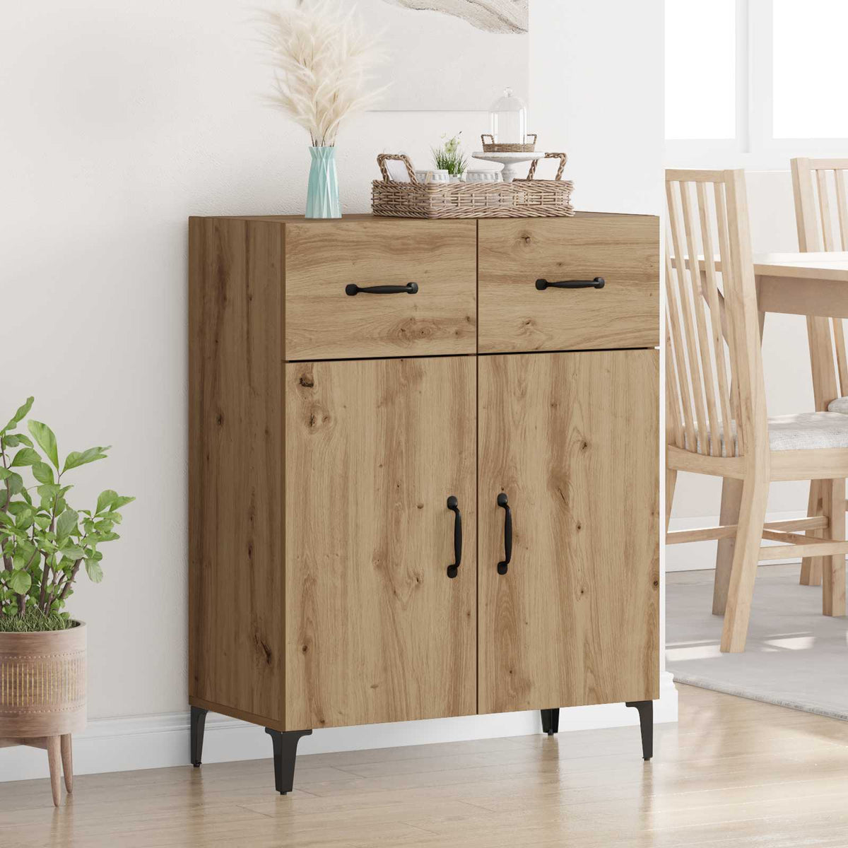 Sideboard 69,5x34x90 cm Engineered Wood Artisan oak