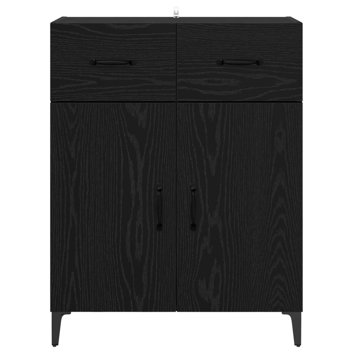 Sideboard 69,5x34x90 cm Engineered Wood Black oak
