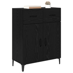 Sideboard 69,5x34x90 cm Engineered Wood Black oak