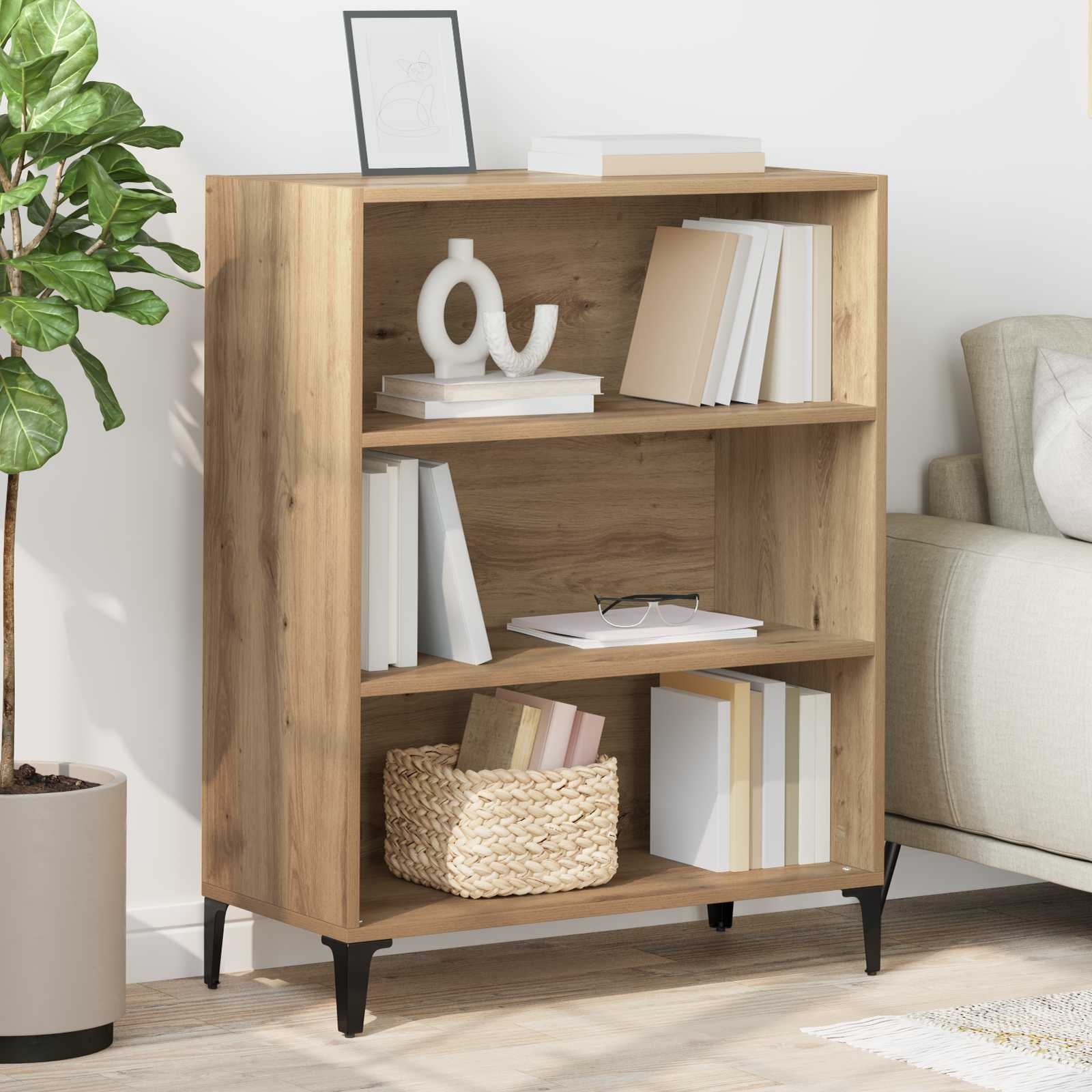 vidaXL Sideboard Artisan Oak 69.5 x 32.5 x 90 cm Engineered Wood 1